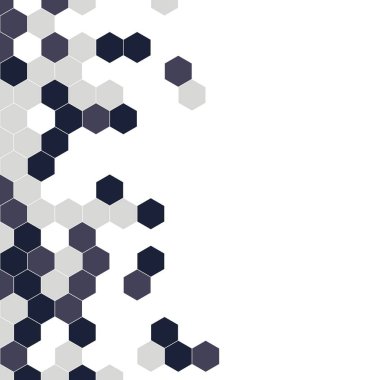 Grenli desen altıgenler renkli oluşur. Petek vektör arka plan. İzometrik geometri soyutlama. En boy oranı 1:1