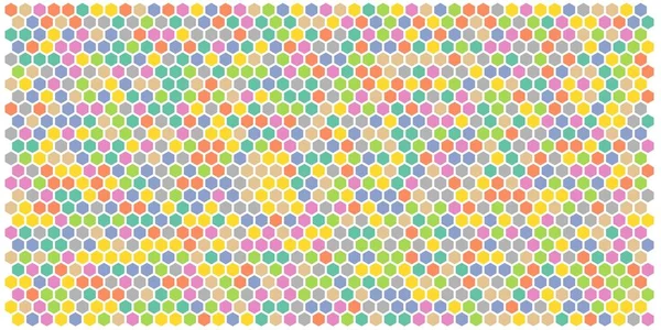 Altıgen kılavuz arka plan doku deseninin renkli. Petek vektör arka plan. İzometrik geometri. En boy oranı 2:1