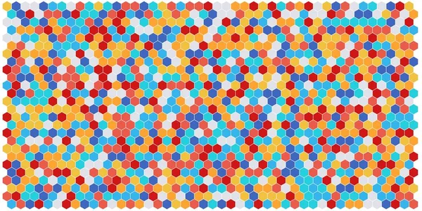 Altıgen kılavuz arka plan doku deseninin renkli. Petek vektör arka plan. İzometrik geometri. En boy oranı 2:1