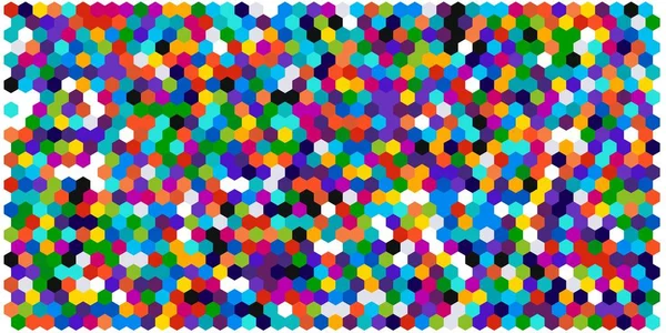 Altıgen kılavuz arka plan doku deseninin renkli. Petek vektör arka plan. İzometrik geometri. En boy oranı 2:1