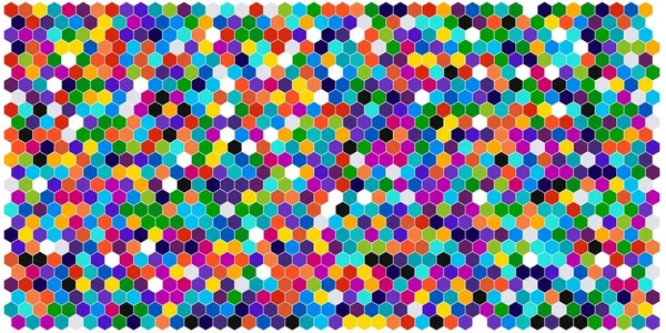 Altıgen kılavuz arka plan doku deseninin renkli. Petek vektör arka plan. İzometrik geometri. En boy oranı 2:1