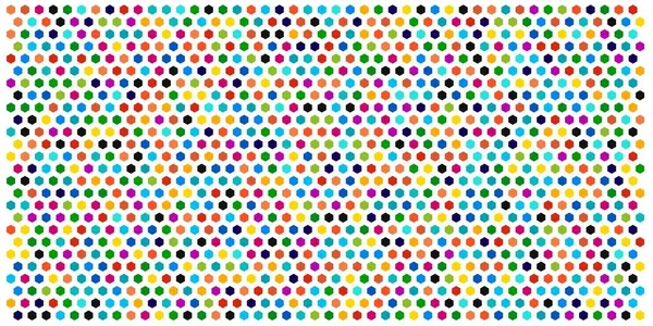 Altıgen kılavuz arka plan doku deseninin renkli. Petek vektör arka plan. İzometrik geometri. En boy oranı 2:1