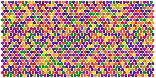 Altıgen kılavuz arka plan doku deseninin renkli. Petek vektör arka plan. İzometrik geometri. En boy oranı 2:1