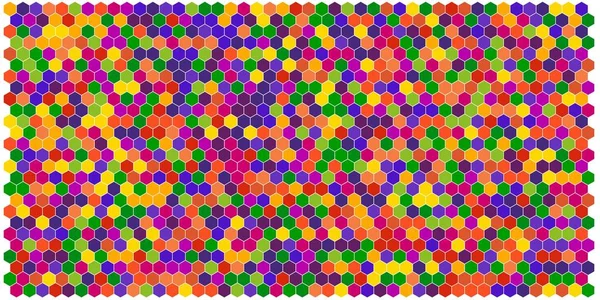 Шестиугольник Сетки Текстуры Рисунок Красочный Сотовый Векторный Фон Изометрическая Геометрия — стоковый вектор