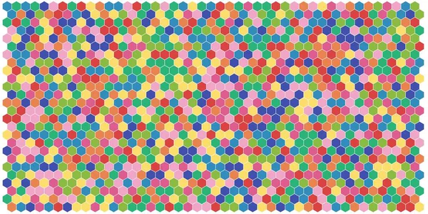 Altıgen kılavuz arka plan doku deseninin renkli. Petek vektör arka plan. İzometrik geometri. En boy oranı 2:1