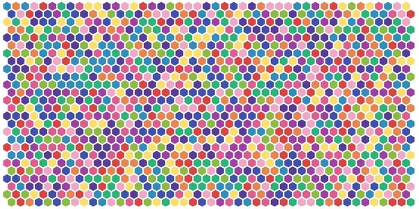 Altıgen kılavuz arka plan doku deseninin renkli. Petek vektör arka plan. İzometrik geometri. En boy oranı 2:1