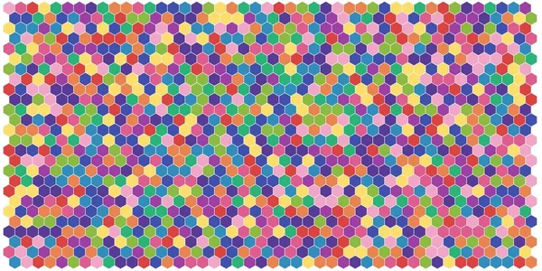 Altıgen kılavuz arka plan doku deseninin renkli. Petek vektör arka plan. İzometrik geometri. En boy oranı 2:1