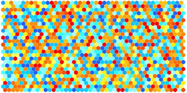 Altıgen kılavuz arka plan doku deseninin renkli. Petek vektör arka plan. İzometrik geometri. En boy oranı 2:1