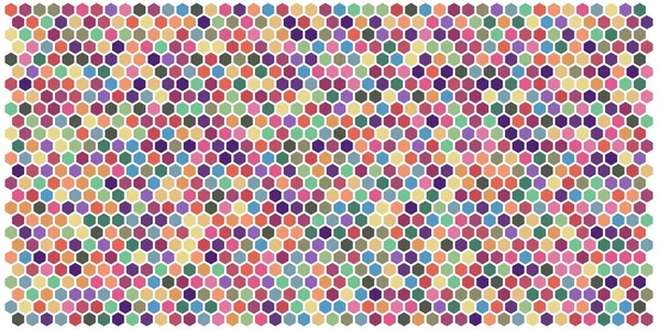 Altıgen kılavuz arka plan doku deseninin renkli. Petek vektör arka plan. İzometrik geometri. En boy oranı 2:1