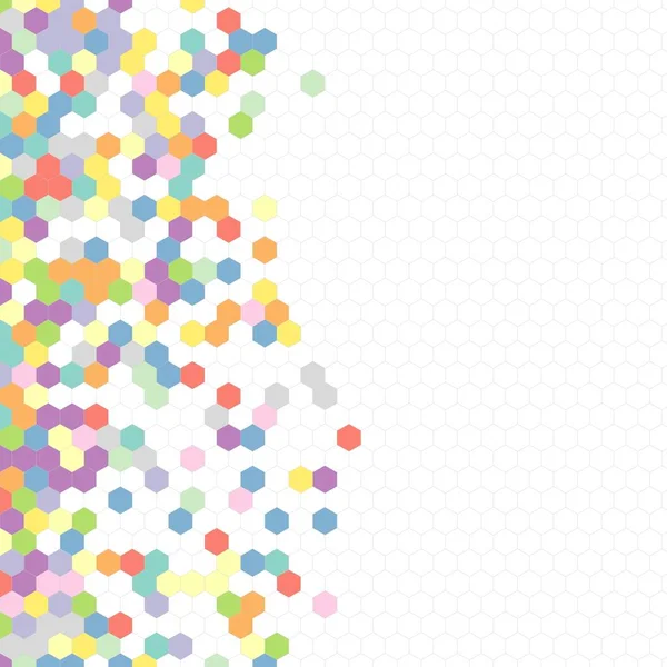 Grenli desen altıgenler renkli oluşur. Petek vektör arka plan. İzometrik geometri soyutlama. En boy oranı 1:1