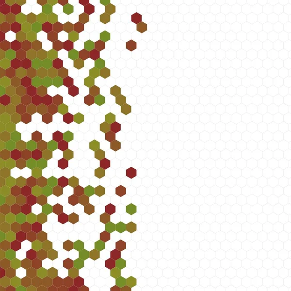 Kornig Mönster Består Hexagoner Färgglada Honeycomb Vector Bakgrund Isometrisk Geometri — Stock vektor