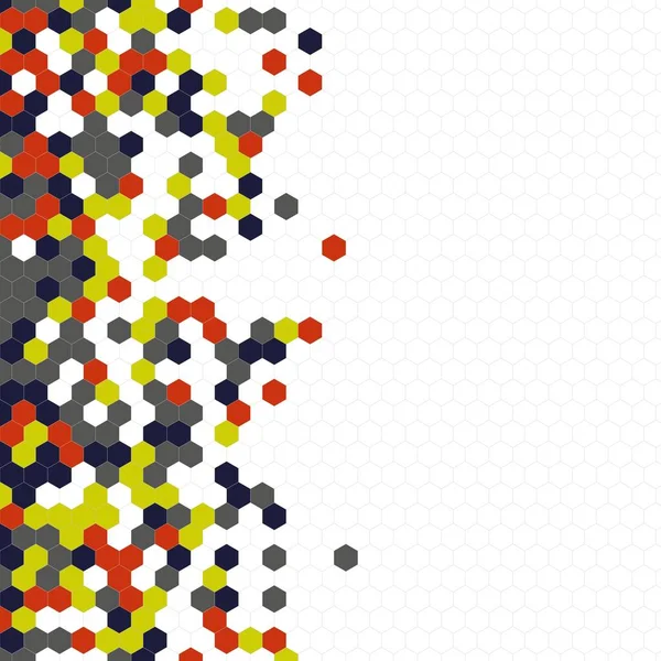 Grenli desen altıgenler renkli oluşur. Petek vektör arka plan. İzometrik geometri soyutlama. En boy oranı 1:1