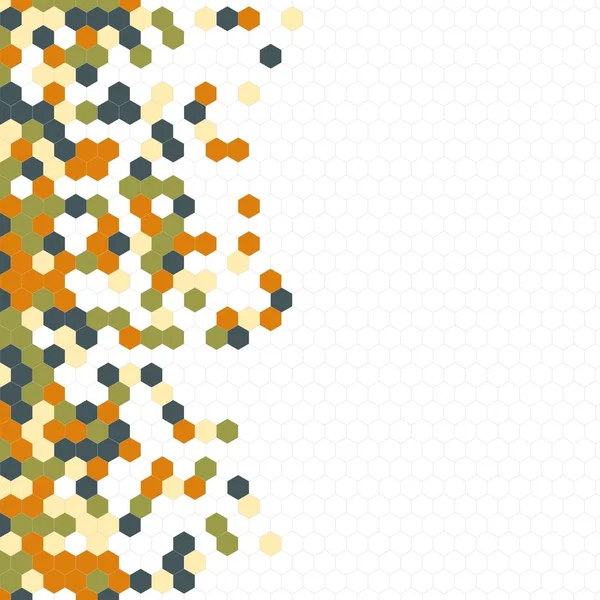 Grenli desen altıgenler renkli oluşur. Petek vektör arka plan. İzometrik geometri soyutlama. En boy oranı 1:1