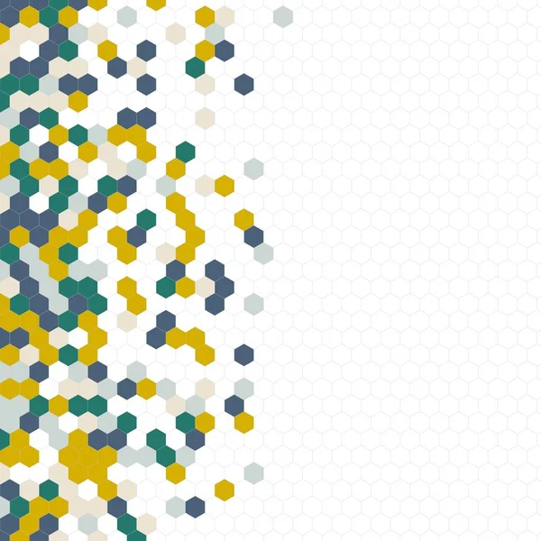 Grenli desen altıgenler renkli oluşur. Petek vektör arka plan. İzometrik geometri soyutlama. En boy oranı 1:1