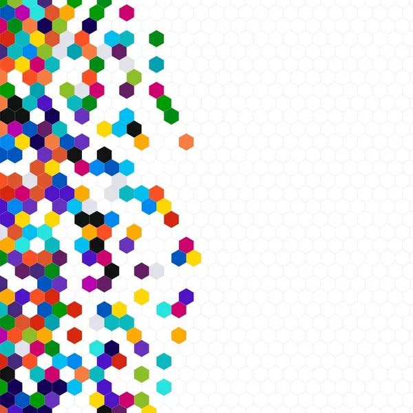 Grenli desen altıgenler renkli oluşur. Petek vektör arka plan. İzometrik geometri soyutlama. En boy oranı 1:1