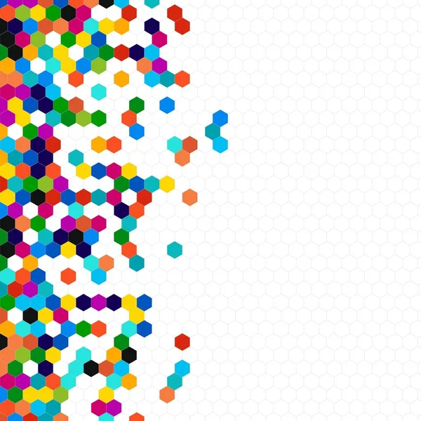 Grenli desen altıgenler renkli oluşur. Petek vektör arka plan. İzometrik geometri soyutlama. En boy oranı 1:1