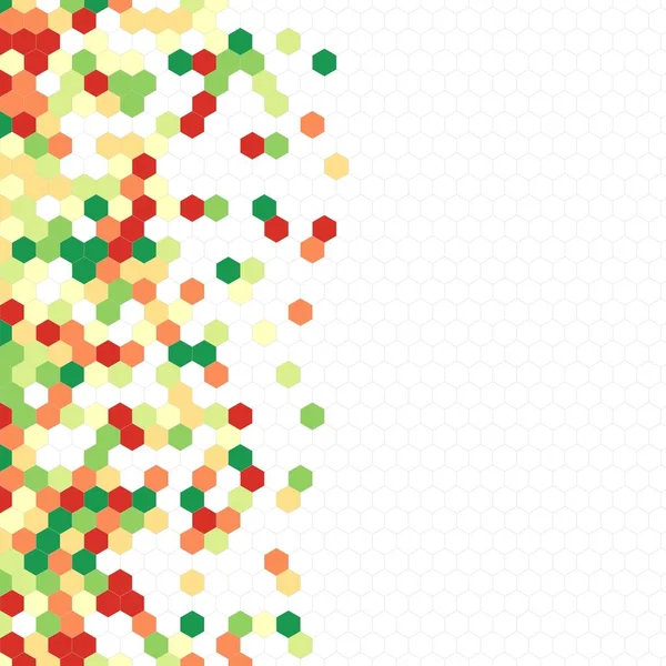 Grenli desen altıgenler renkli oluşur. Petek vektör arka plan. İzometrik geometri soyutlama. En boy oranı 1:1