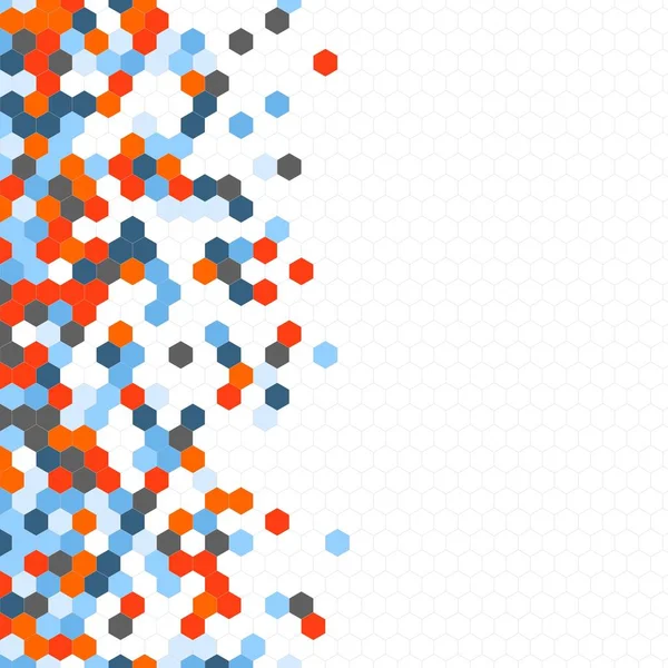 Grenli desen altıgenler renkli oluşur. Petek vektör arka plan. İzometrik geometri soyutlama. En boy oranı 1:1