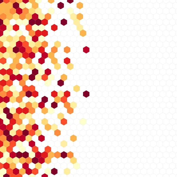 Motif Granuleux Composé Hexagones Colorés Fond Vecteur Nid Abeille Abstraction — Image vectorielle