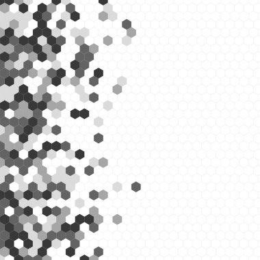 Grenli desen altıgenler renkli oluşur. Petek vektör arka plan. İzometrik geometri soyutlama. En boy oranı 1:1