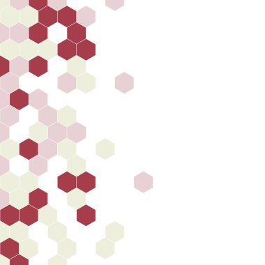 Grenli desen altıgenler renkli oluşur. Petek vektör arka plan. İzometrik geometri soyutlama. En boy oranı 1:1