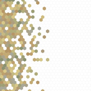 Grenli desen altıgenler renkli oluşur. Petek vektör arka plan. İzometrik geometri soyutlama. En boy oranı 1:1