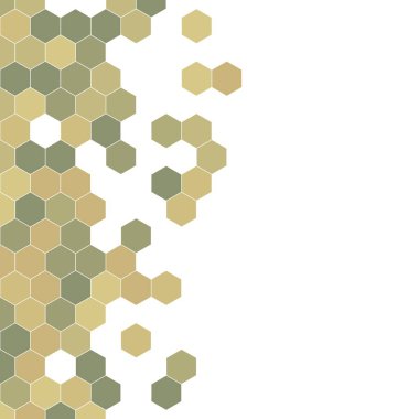 Grenli desen altıgenler renkli oluşur. Petek vektör arka plan. İzometrik geometri soyutlama. En boy oranı 1:1