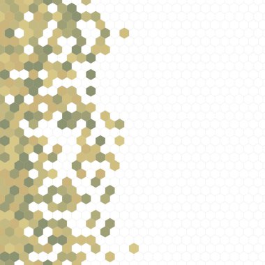 Grenli desen altıgenler renkli oluşur. Petek vektör arka plan. İzometrik geometri soyutlama. En boy oranı 1:1