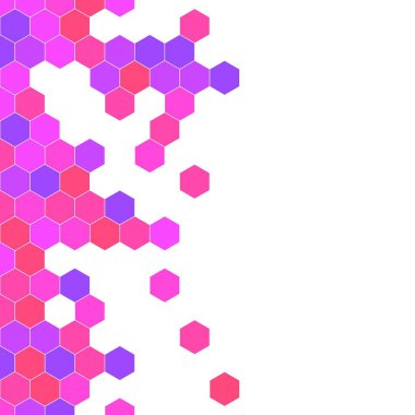 Grenli desen altıgenler renkli oluşur. Petek vektör arka plan. İzometrik geometri soyutlama. En boy oranı 1:1