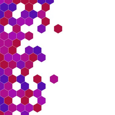 Grenli desen altıgenler renkli oluşur. Petek vektör arka plan. İzometrik geometri soyutlama. En boy oranı 1:1