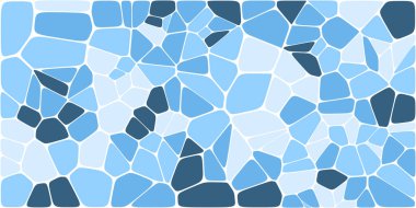 Vitray renkli voronoi fileto, vektör soyut ile. Düzensiz hücre arka plan deseni. 2D geometrik şekiller kılavuz. En boy oranı 2:1