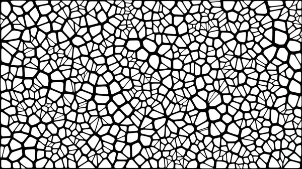 Vitrail Voronoi Coloré Avec Filet Vecteur Abstrait Modèle Fond Cellules — Image vectorielle