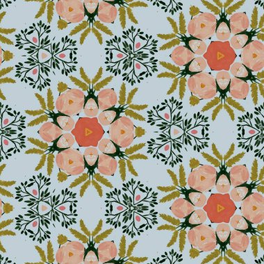 soyut renkli altıgen kare geometrik dikişsiz desen simetrik kaleydoskop moda, tasarım 