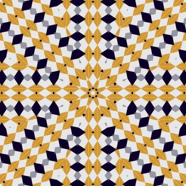 Soyut renkli altıgen kare geometrik seamless modeli simetrik kaleydoskop moda 