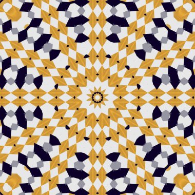 Soyut renkli altıgen kare geometrik seamless modeli simetrik kaleydoskop moda 