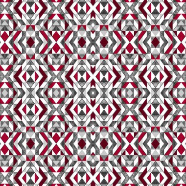 Soyut renkli altıgen kare geometrik seamless modeli simetrik kaleydoskop moda 