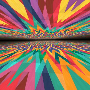 Soyut renkli altıgen kare geometrik seamless modeli simetrik kaleydoskop moda 