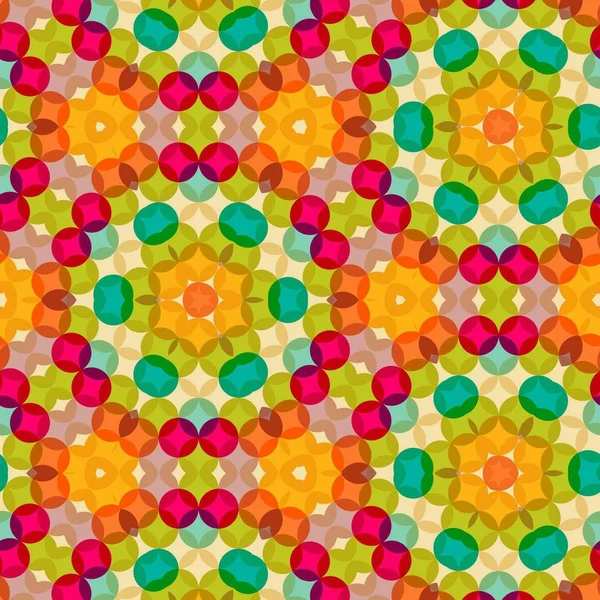 Abstract colorful hexagon square geometric seamless pattern symmetric kaleidoscope fashion — Stock Photo, Image