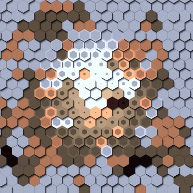 Soyut renkli tuval kare geometrik dikişsiz desen arka plan 