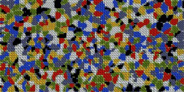 Soyut renkli tuval kare geometrik dikişsiz desen arka plan 