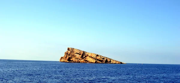 Benidorm island in Mediterranean Alicante of Spain — Stock Photo, Image