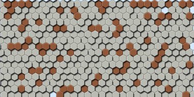 Soyut renkli petek bal dikişsiz desen altıgen mozaik 