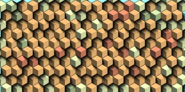 Soyut renkli petek bal dikişsiz desen altıgen mozaik 