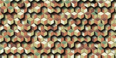 Soyut renkli petek bal dikişsiz desen altıgen mozaik 