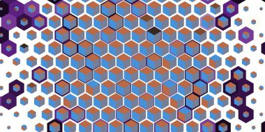 Soyut renkli petek bal dikişsiz desen altıgen mozaik 