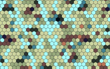 Soyut renkli petek bal dikişsiz desen altıgen mozaik 