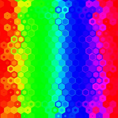 Soyut renkli petek bal dikişsiz desen altıgen mozaik 