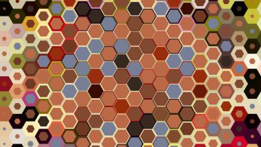 Soyut renkli petek bal dikişsiz desen altıgen mozaik 