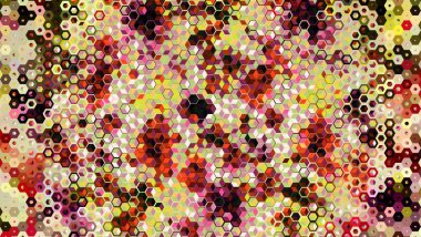 Soyut renkli petek bal dikişsiz desen altıgen mozaik 