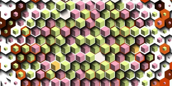 Astratto colorato miele a nido d'ape senza soluzione di continuità modello esagonale mosaico — Foto Stock